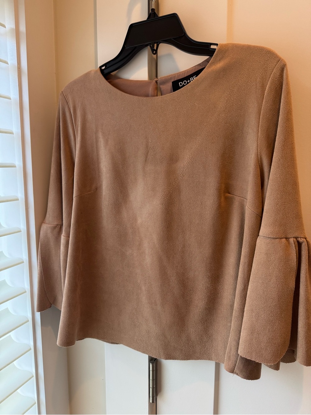 DO+BE Taupe Bell Sleeve Blouse